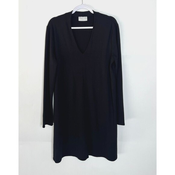 Modern Citizen Dress Womens Large Black V-Neck Midi Shift - Picture 3 of 12
